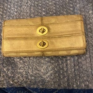 Coach metallic wallet